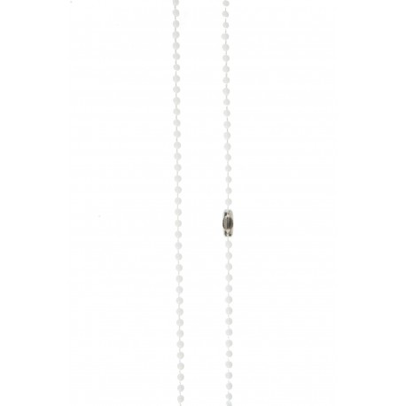 90 cm long plastic ball chain - white (pack of 100)