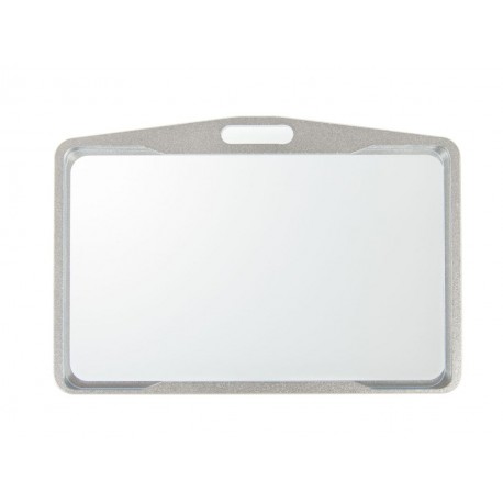 Silvery badge-holder