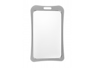 Silvery badge-holder