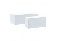 Lot de 100 cartes longues à imprimer PVC blanches - 120 x 50 mm