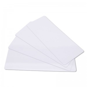 Set mit 500 langen bedruckbaren PVC-Karten – Weiß – 120 x 50 mm