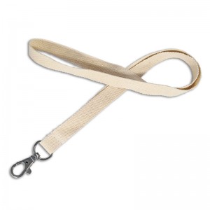 15mm flat cotton lanyard with nickel-free metal hook (pack of 100)