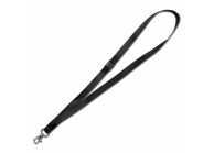 15mm flat satin lanyard with safety feature and metal dog hook