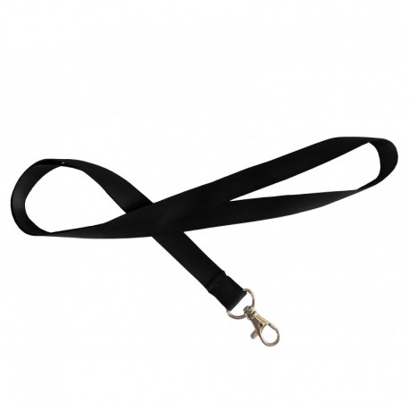 Schlüsselband Lanyard aus Satin, mit Metall-Karabinerhaken (100 Stück)