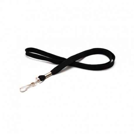 Tube polyester lanyard with metal swivel hook, 12mm wide