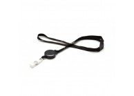 10 mm satin lanyard w/ breakaway feature & badge reel (pack of 100)