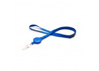 10 mm satin lanyard w/ breakaway feature & badge reel (pack of 100)