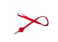 10 mm satin lanyard w/ breakaway feature & badge reel (pack of 100)