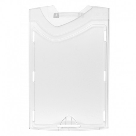 Badge holder with 1 clear and 1 frosted side - portrait - IDX 150 (pack of 100)