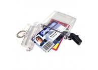 Clear plastic waterproof case with key ring - Clearbox (pack of 10)