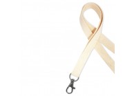 15mm flat cotton lanyard with nickel-free metal hook