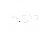 90 cm long plastic ball chain - white (pack of 100)