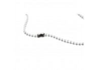 90 cm long plastic ball chain - white (pack of 100)