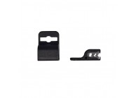 Attache porte-badge Grip - Plastique noir (lot de 100)