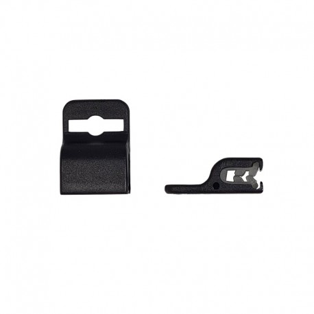 Attache porte-badge Grip - Plastique noir (lot de 100)