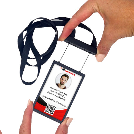 All-in-One Retractable Lanyard + Badge Holder (Pack of 50)