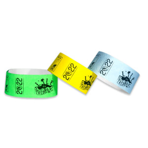 Bracelet personnalisable en papier indéchirable Tyvek 25 mm (lot de 100)