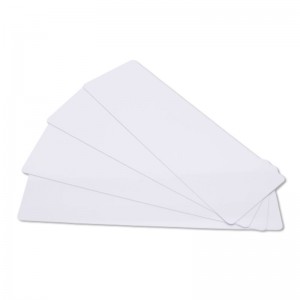 Pack of 100 long PVC printable cards – 150 x 50 mm