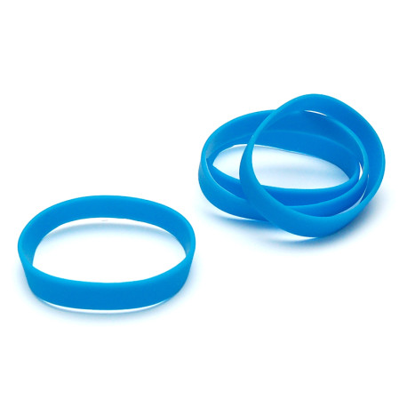 Silicone wristbands - without marking - adult size (pack of 100)