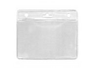 Clear badge holder for 2 cards - landscape - IDS38 (pack of 100)