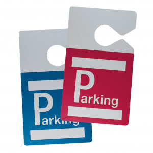 "Parking" pre-printed rear-view mirror hanger (pack of 100)