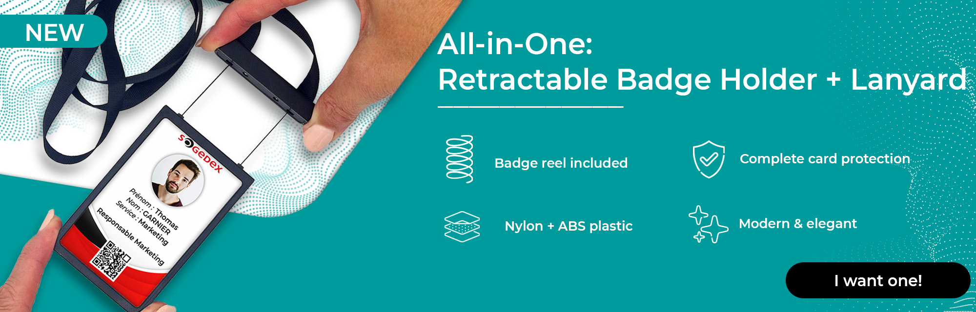 All-in-One Retractable Lanyard + Badge Holder