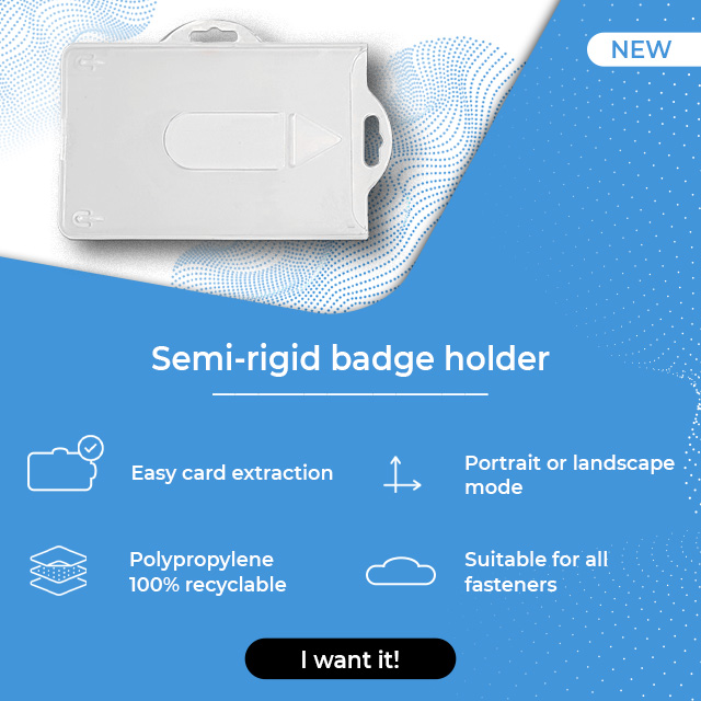 Semi-rigid badge holder